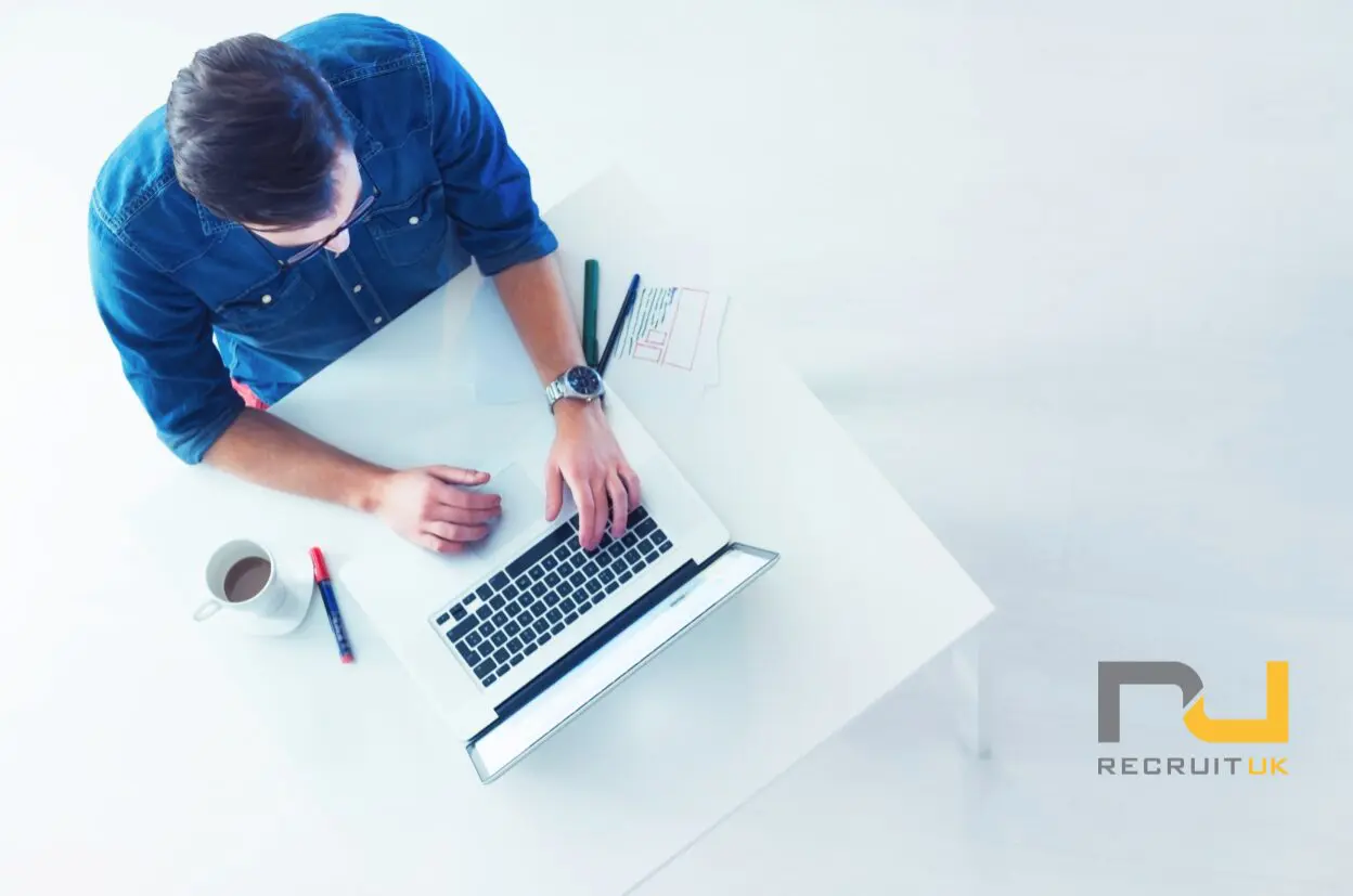Man working on a laptop