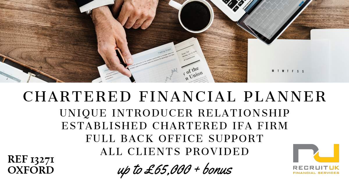 Chartered Financial Planner in the Oxford/Oxfordshire