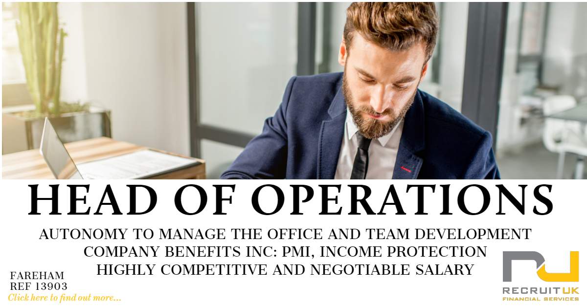 Head Of Operations Recruit UK