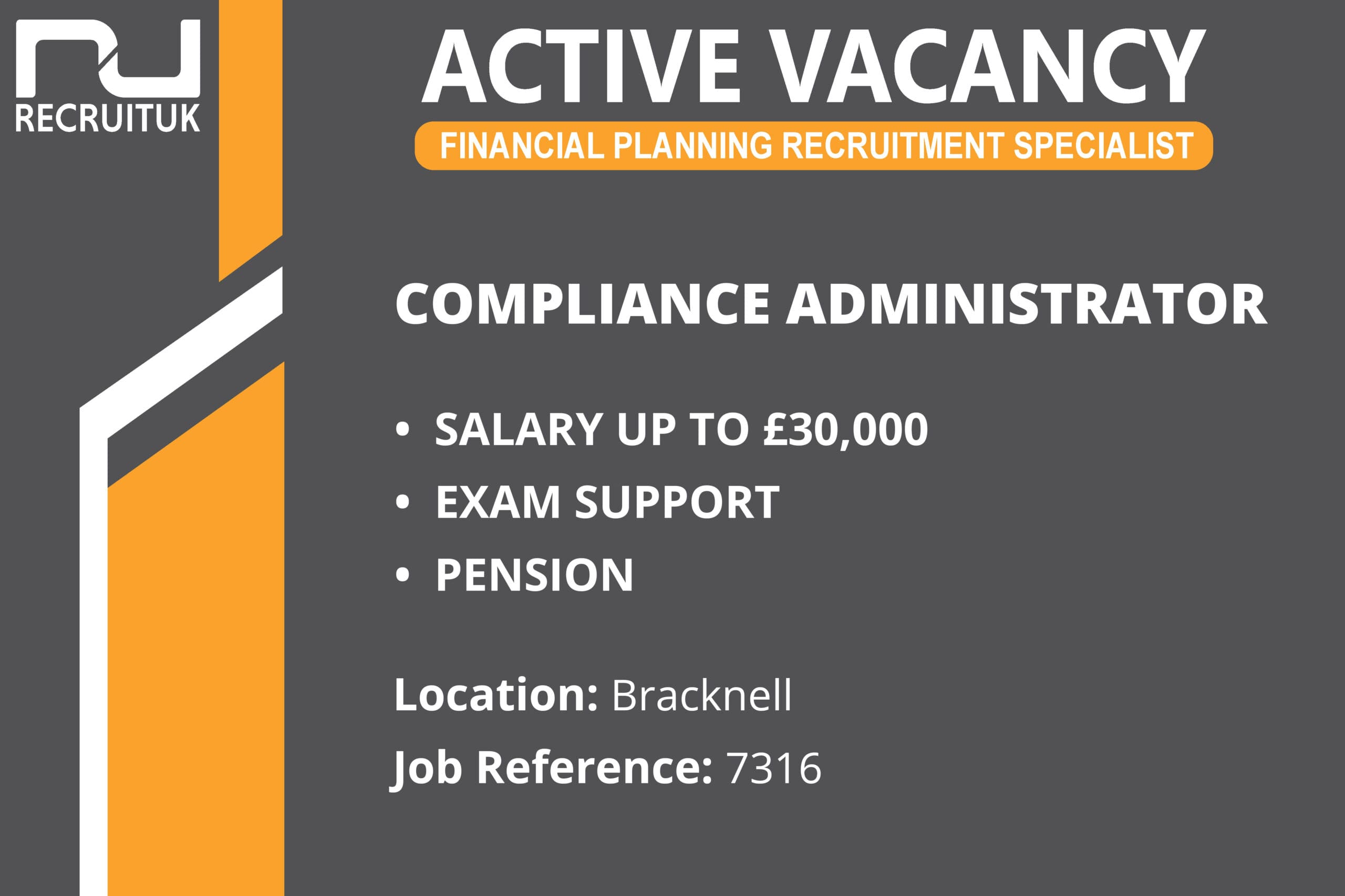 Compliance Administrator in Bracknell to join a Financial Planning firm