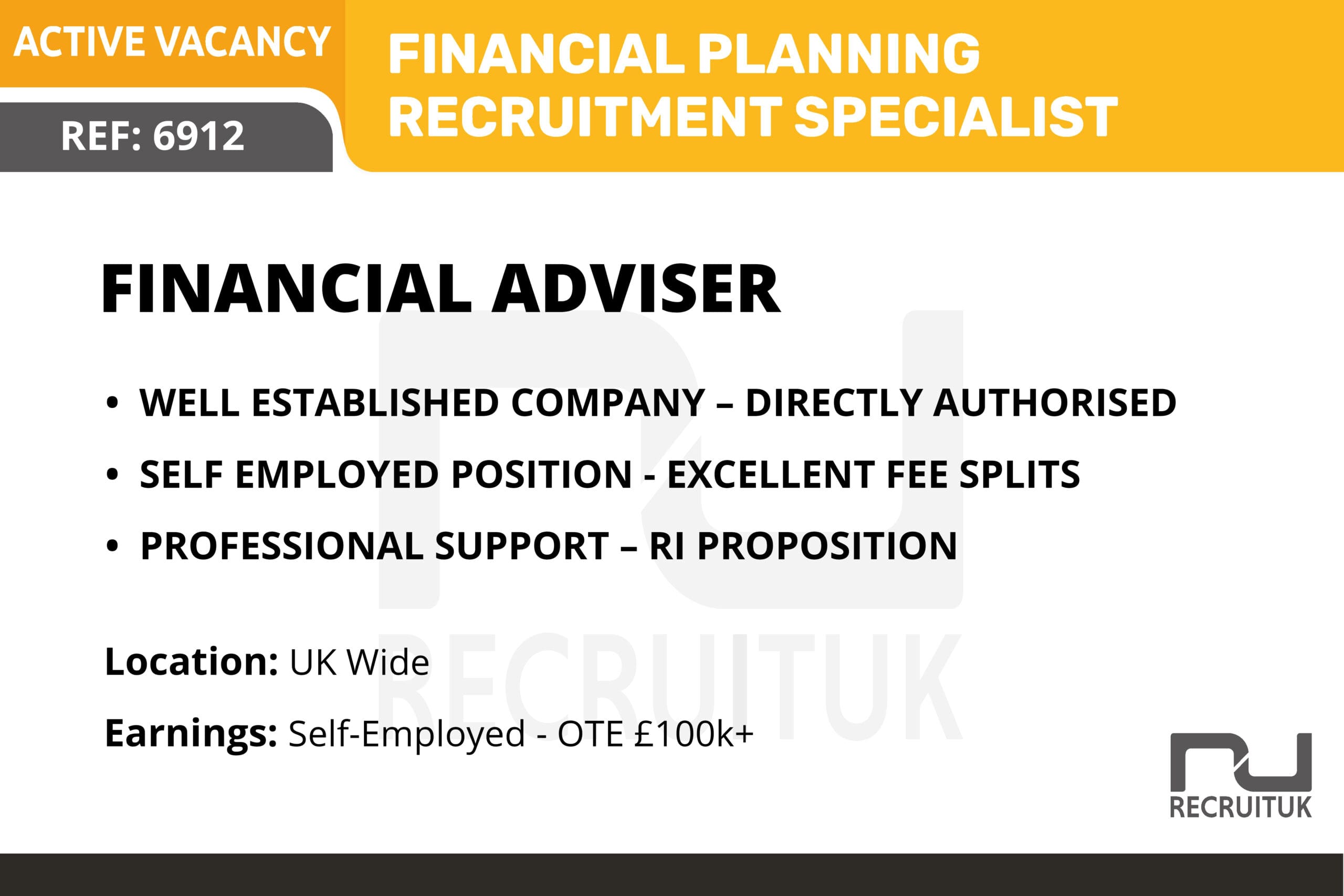 Financial Adviser in UK Wide to join a Financial Advice firm