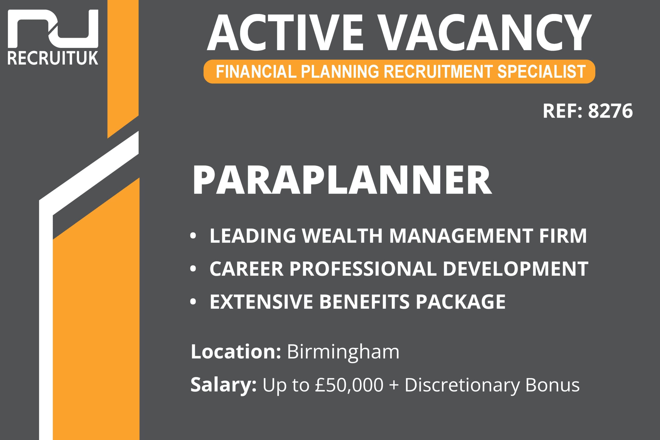Senior Paraplanner Recruit UK