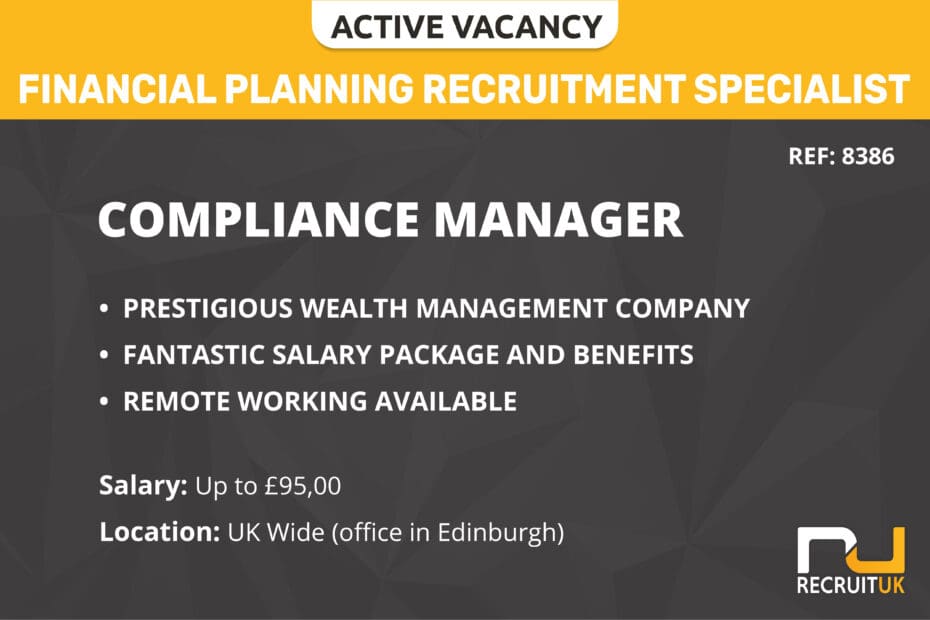 Compliance Manager, Edinburgh