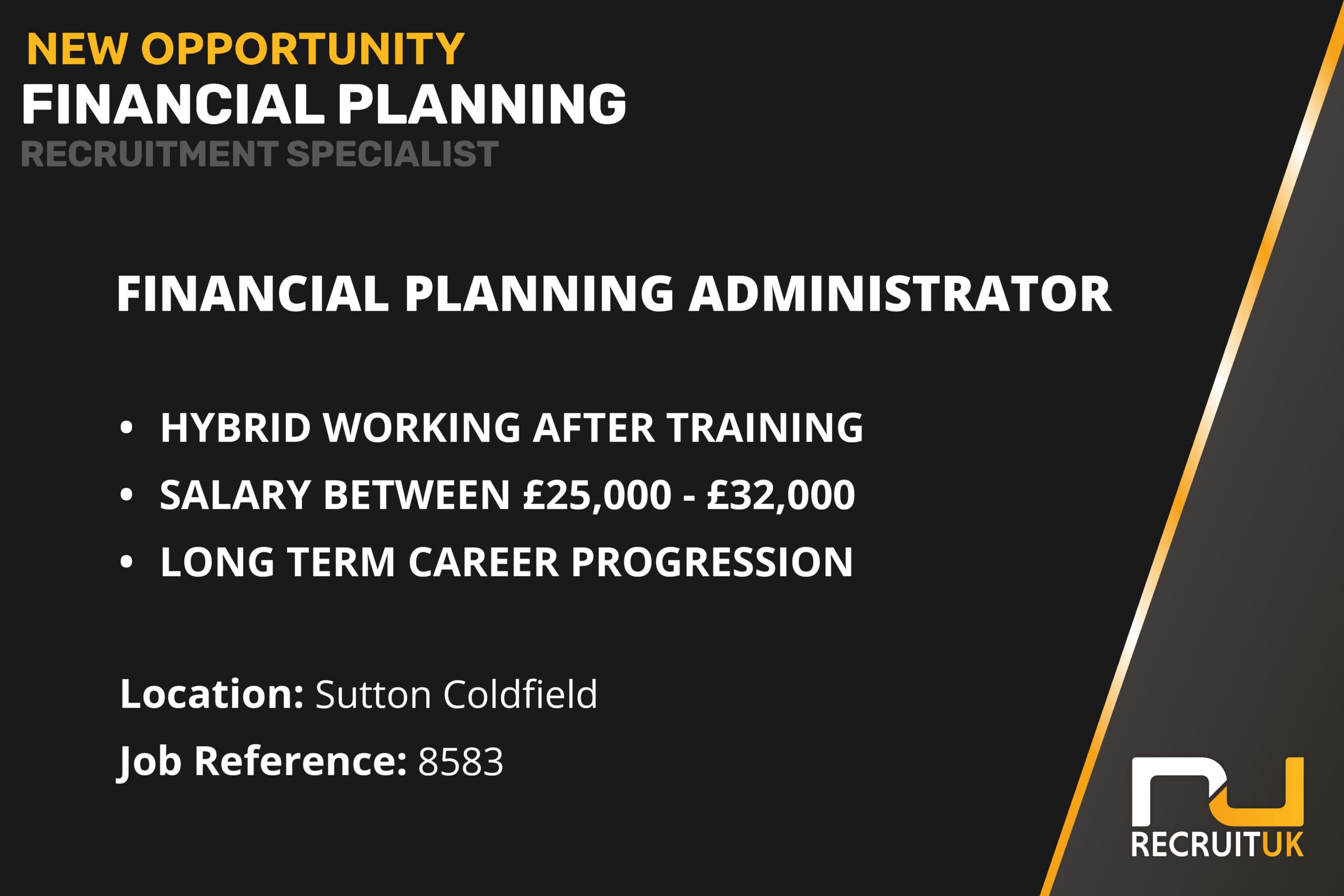 Financial Planning Administrator in Sutton Coldfield to join a