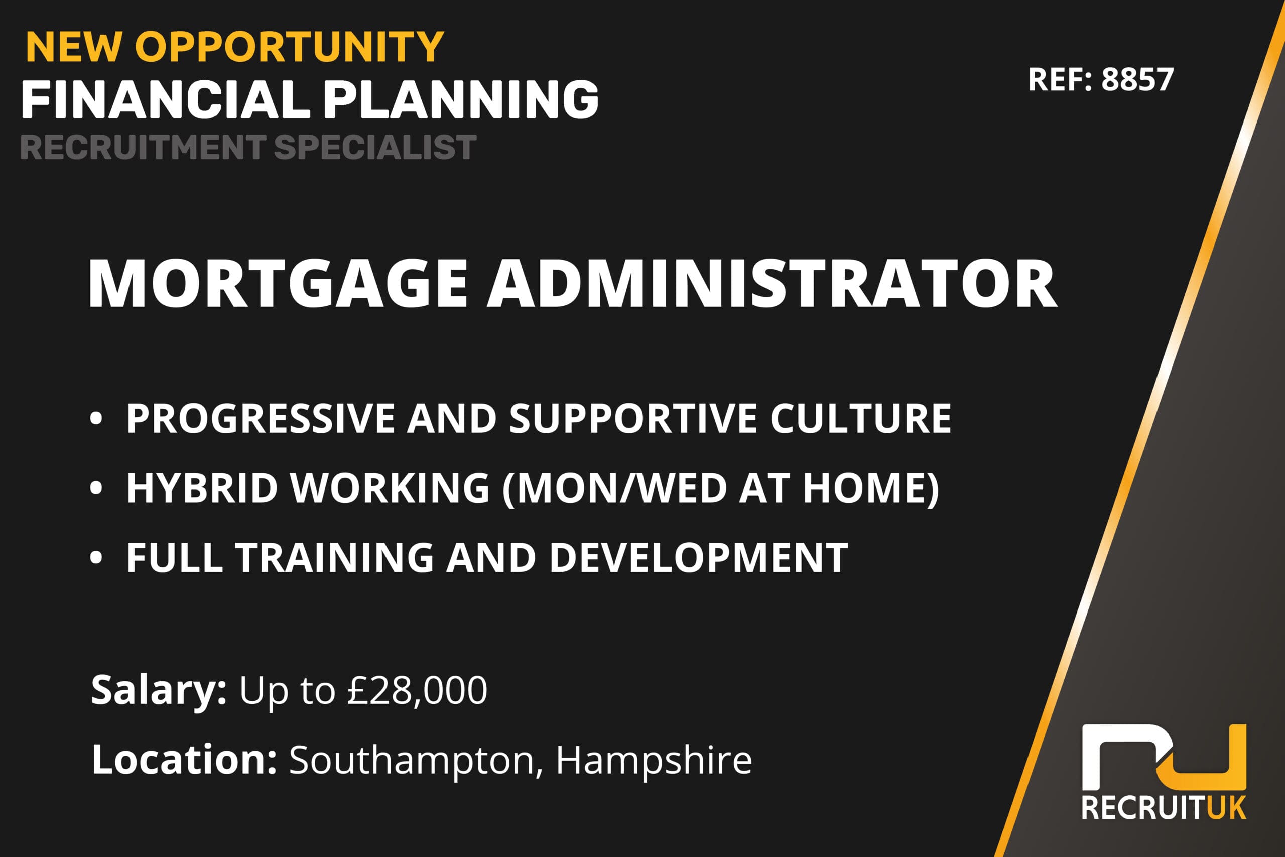 Mortgage Administrator in Southampton, Hampshire to join a Mortgage firm