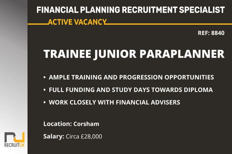 Trainee Junior Paraplanner, Corsham