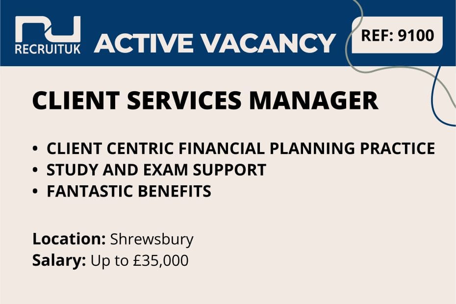Client Services Manager, Shrewsbury