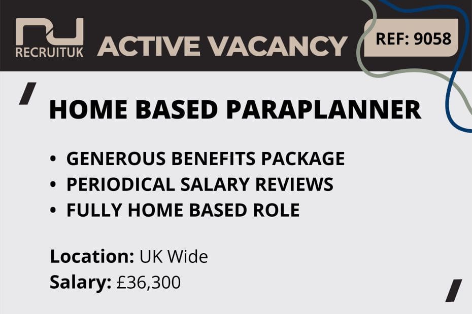 Home-based Paraplanner, UK Wide