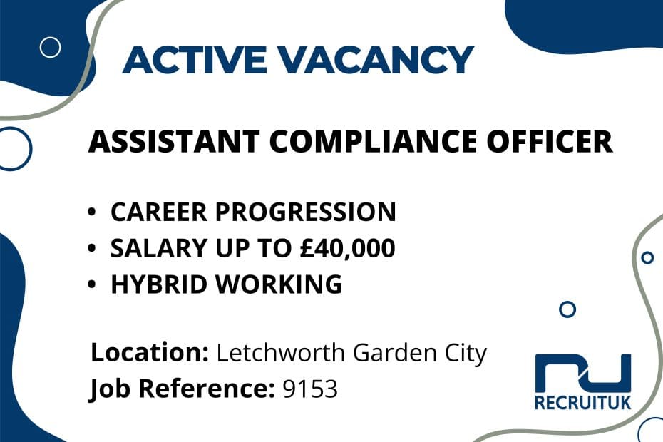 Assistant Compliance Officer, Letchworth Garden City
