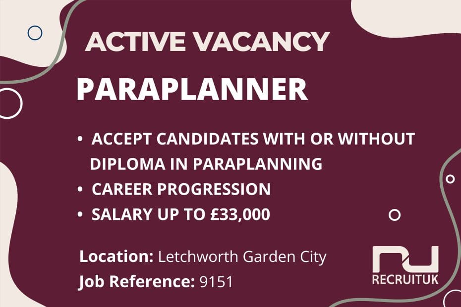 Paraplanner, Letchworth Garden City