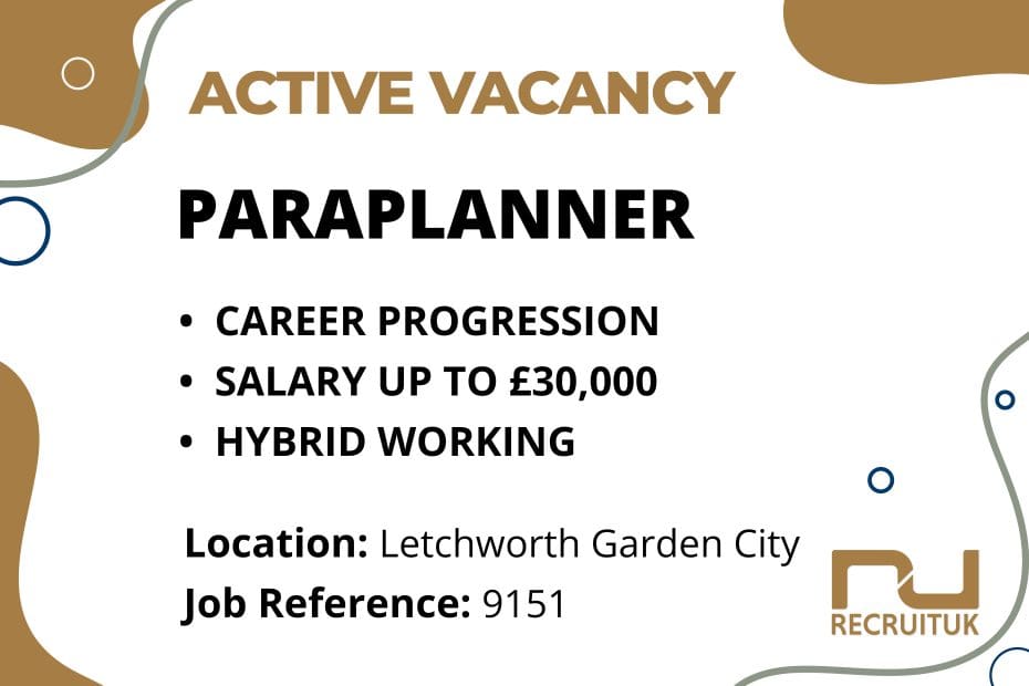 Paraplanner, Letchworth Garden City