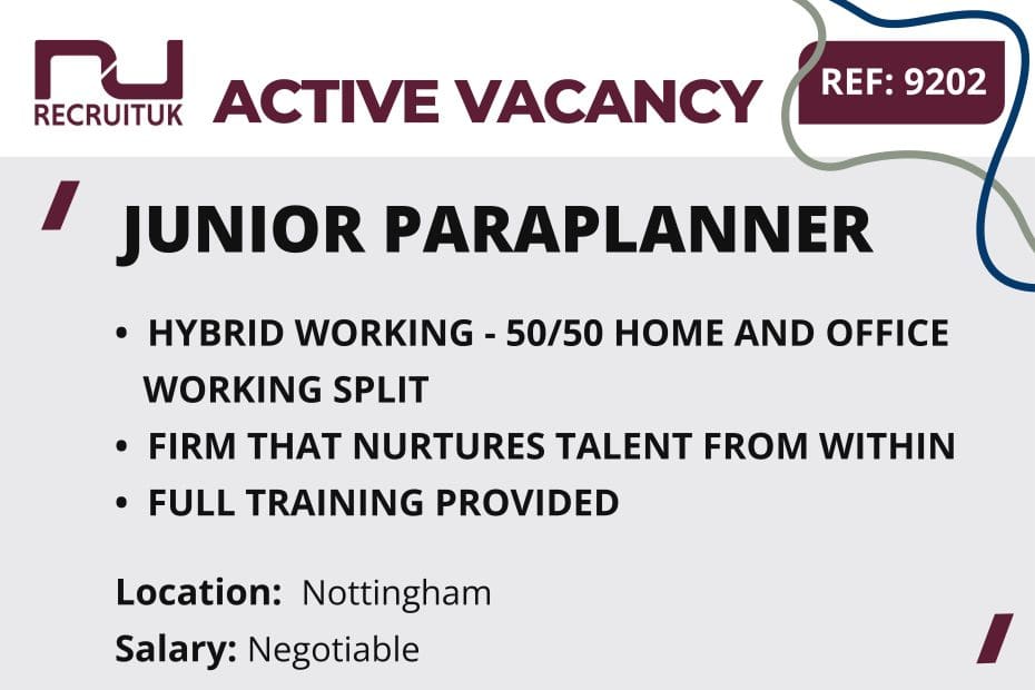 Junior Paraplanner, Nottingham