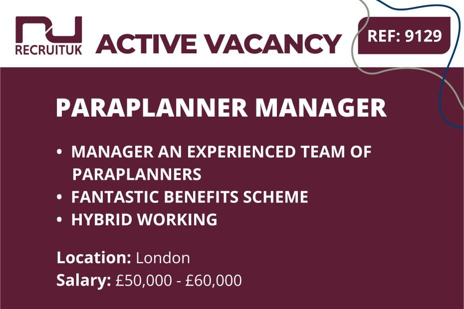 Paraplanner Manager, London