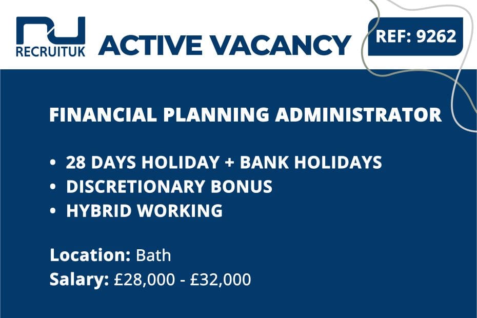 Financial Planning Administrator, Bath