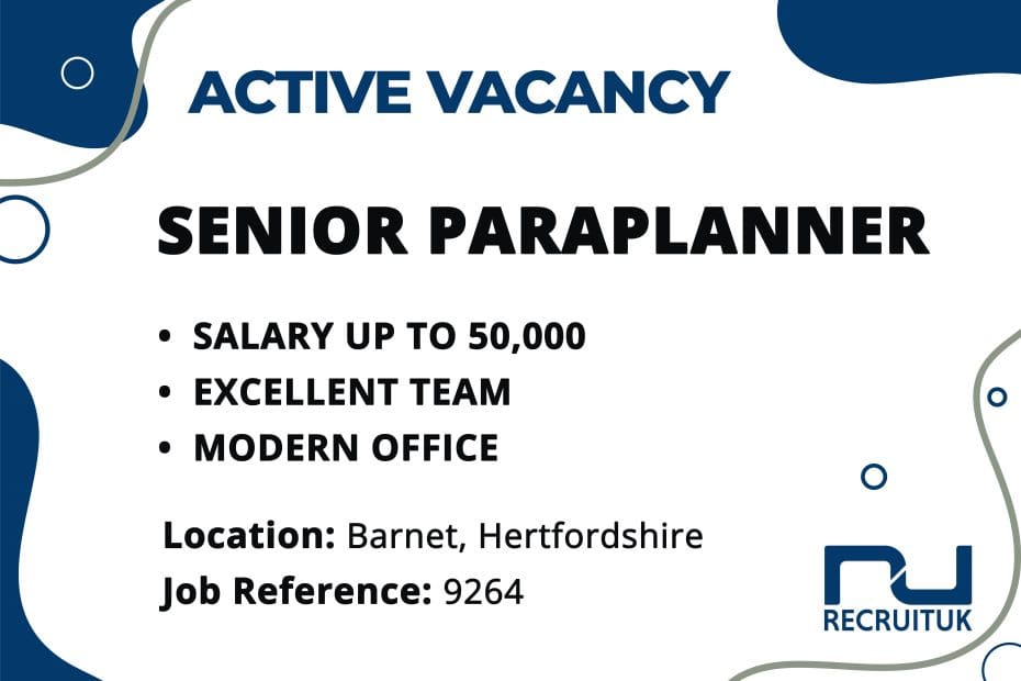 Senior Paraplanner, Barnet, Hertfordshire