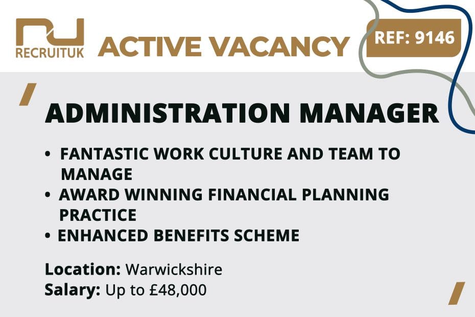 Administration Manager, Warwickshire