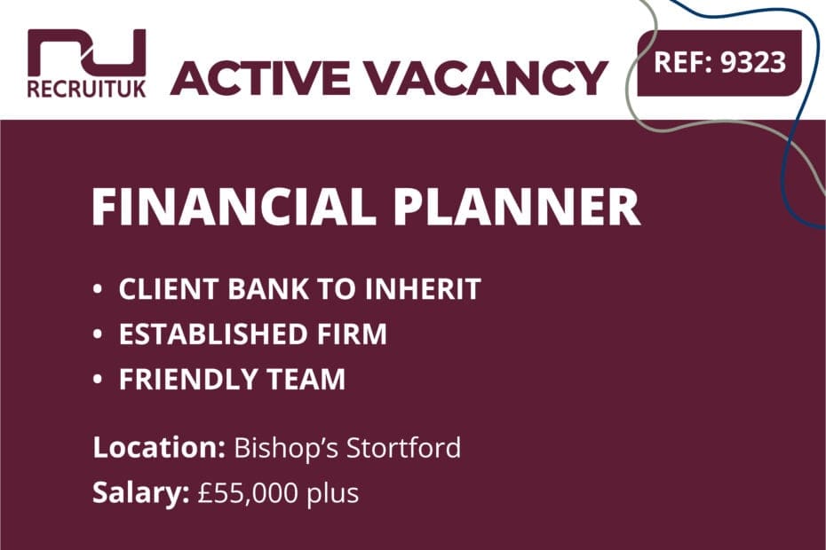 Financial Planner, Bishop’s Stortford