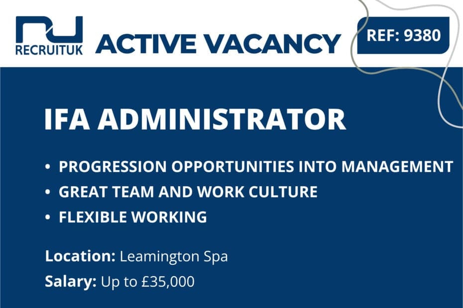 IFA Administrator, Leamington Spa
