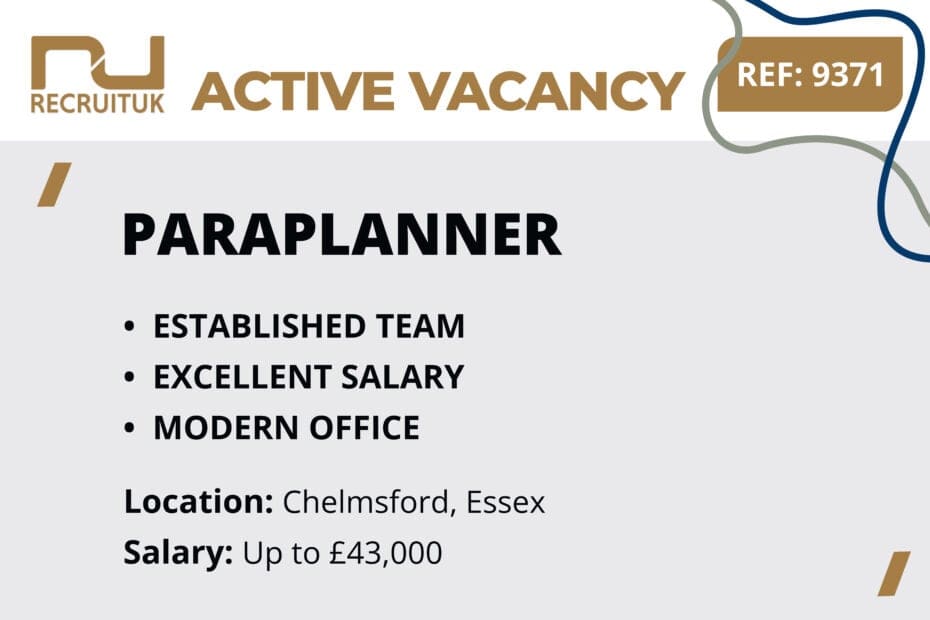 Paraplanner, Chelmsford, Essex