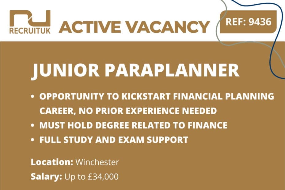Junior Paraplanner, Winchester