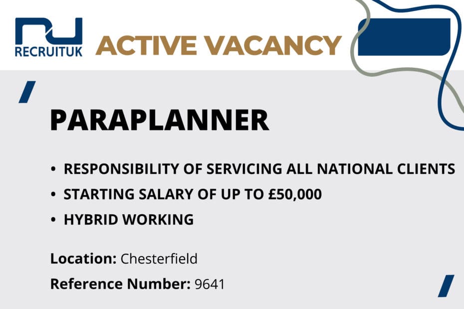 Senior Paraplanner, Chesterfield