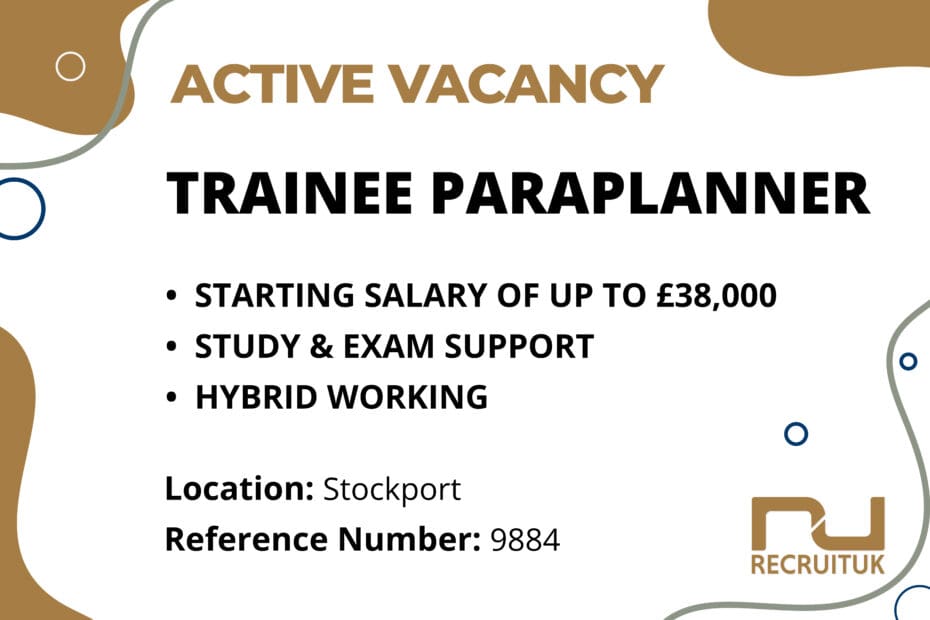 Trainee Paraplanner, Stockport