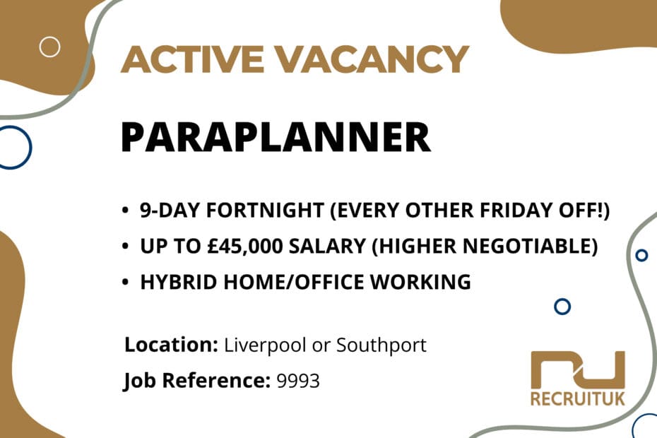 Paraplanner, Liverpool or Southport