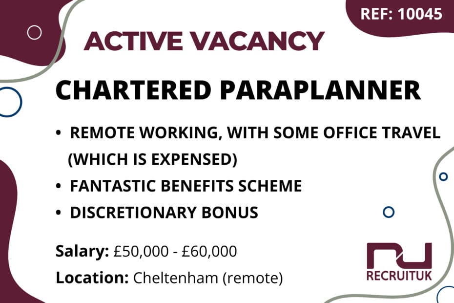 Chartered Paraplanner, Cheltenham