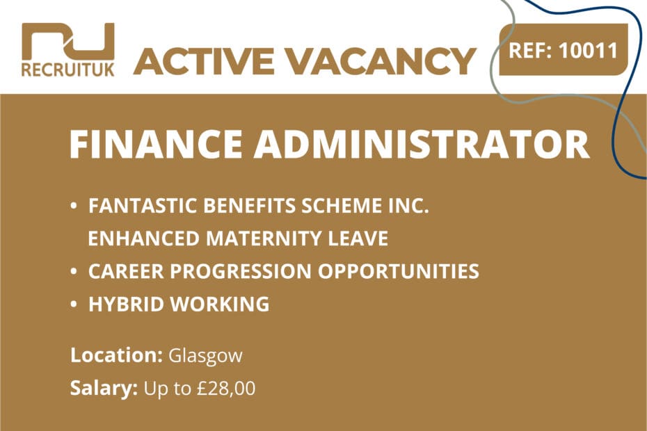 Finance Administrator, Glasgow