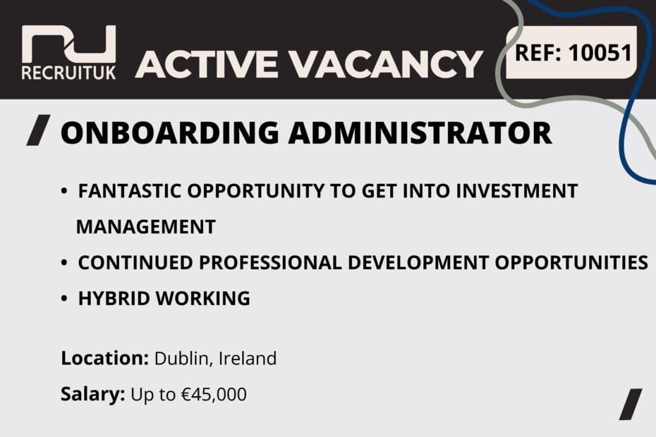 Onboarding Administrator, Dublin