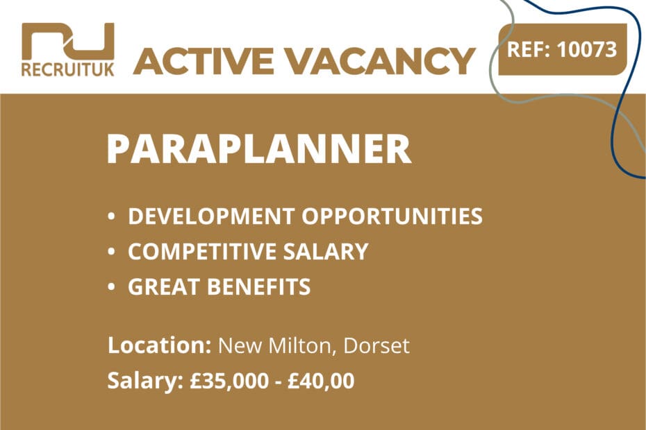 Paraplanner, New Milton, Dorset