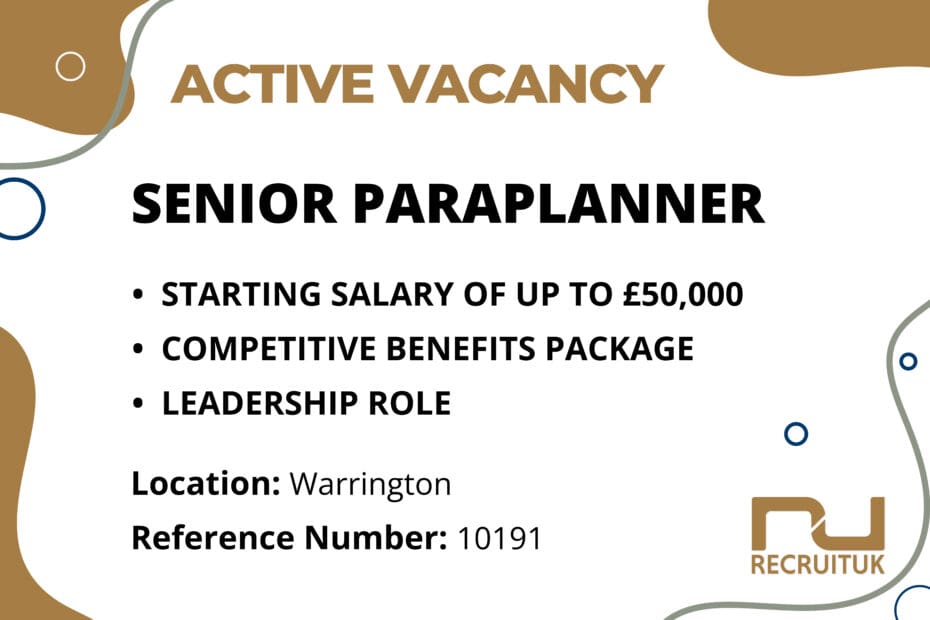 Senior Paraplanner, Warrington