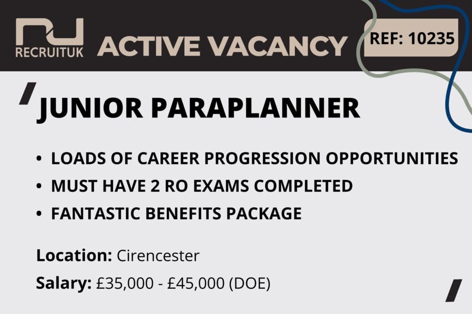 Junior Paraplanner, Cirencester