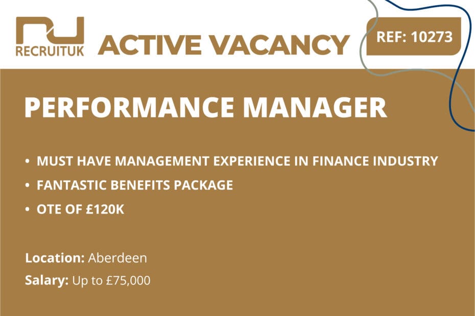 Performance Manager, Aberdeen