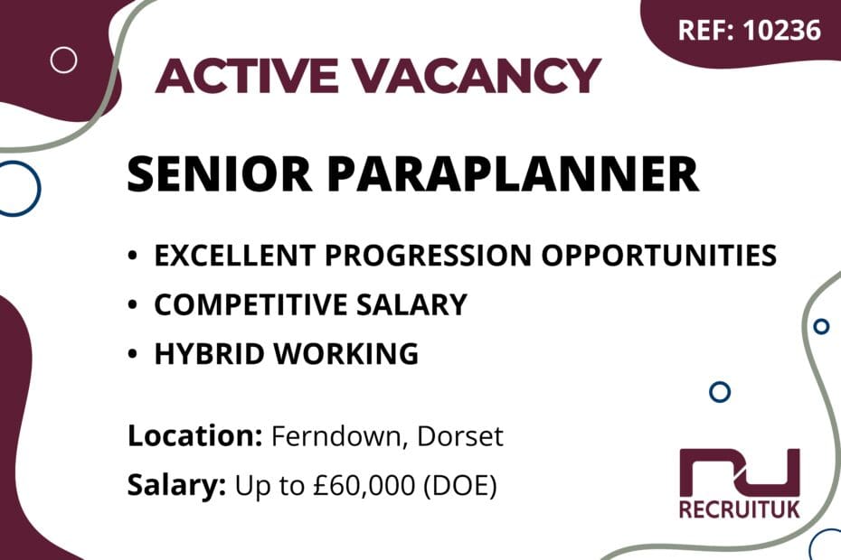 Senior Paraplanner, Ferndown, Dorset