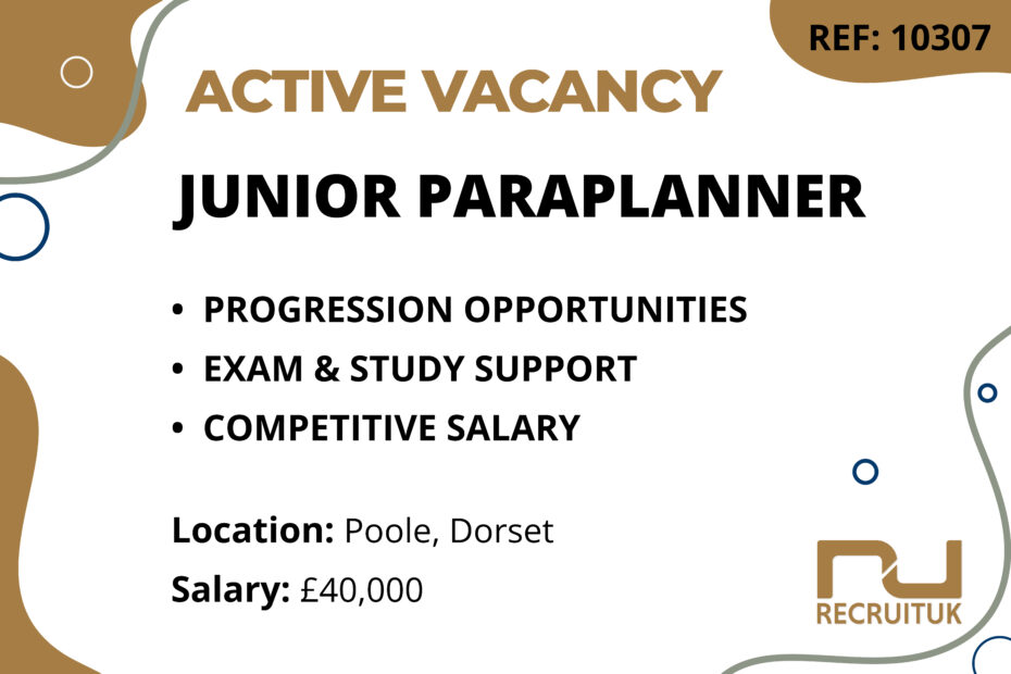 Junior Paraplanner, Poole, Dorset