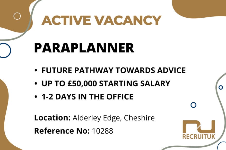 Paraplanner, Alderley Edge, Cheshire